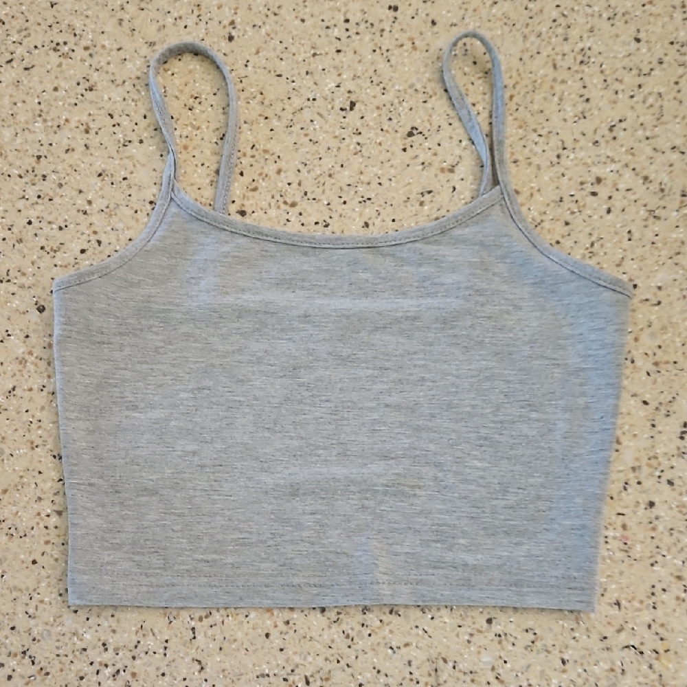 Gray Women's Crop Tank Top
